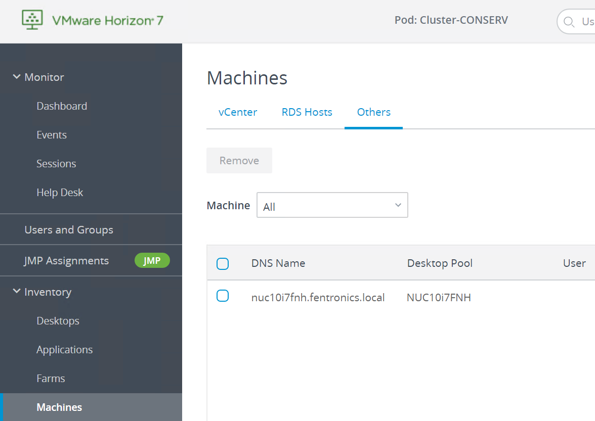 vmware horizon physical desktop 