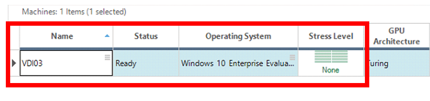 information grid shows information about the GPU