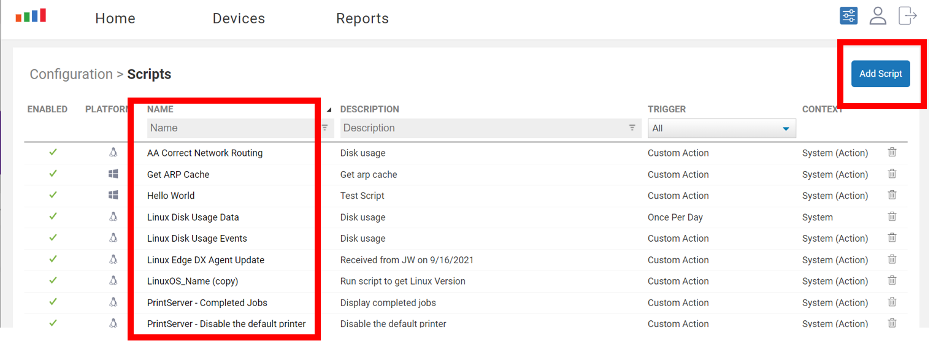 ControlUp for Desktops Existing Scripts pop-up