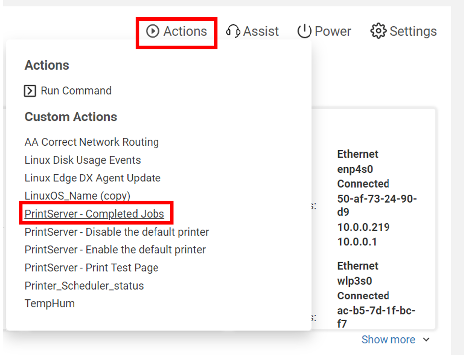 ControlUp for Desktops database actions