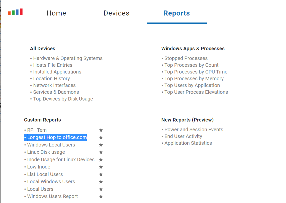 If you want to run this report later, you can click Create Custom Report, give the report a name and description, click the Publish checkbox, and then click Create.