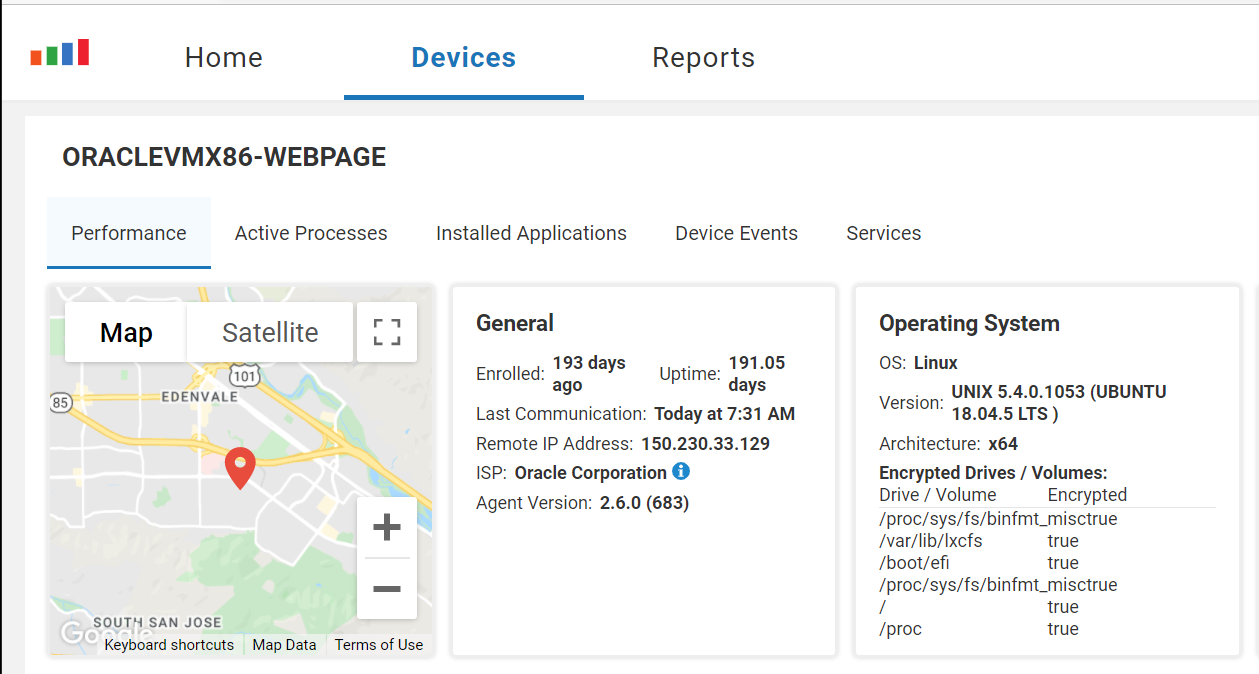 When I looked at the General information widget, I noticed that it was running an older version of the Edge DX agent 2.6.0 (683).